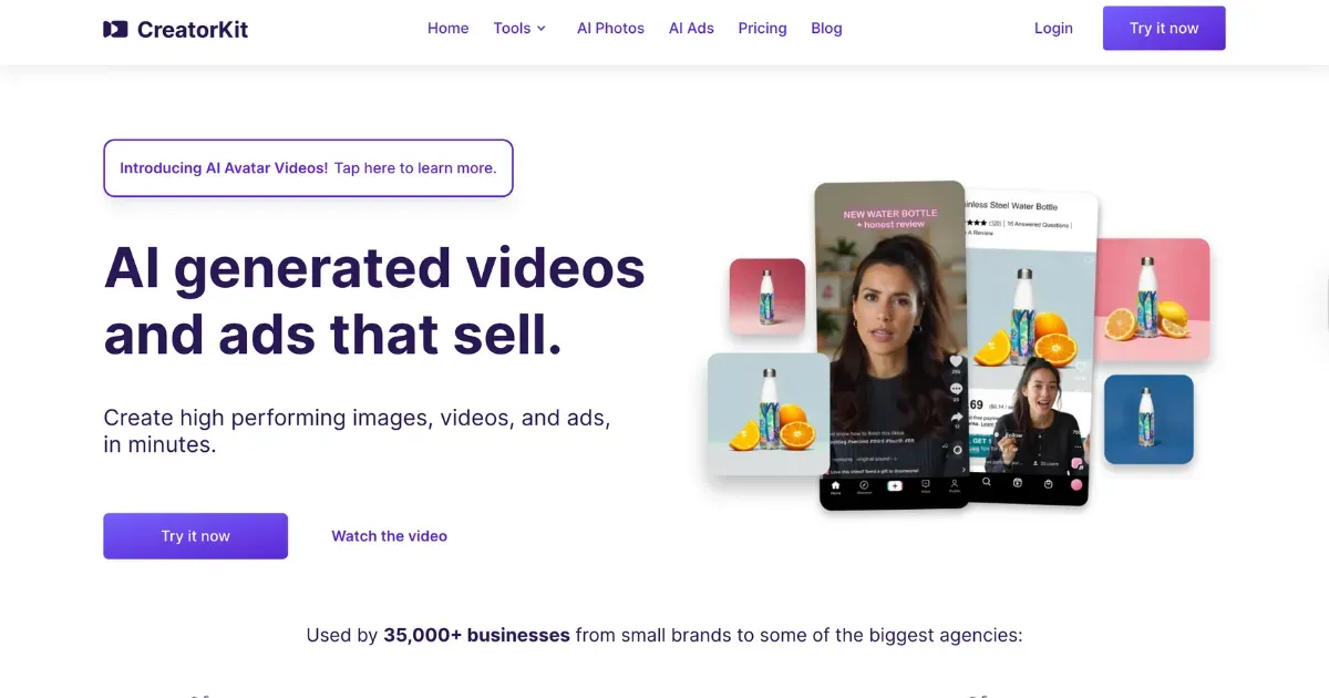 CreatorKit free Creatify AI alternative for ecommerce video ads